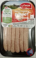 Rappel produit Barquette 6 saucisses poulet cheddar PF300G LIO S/ATM Lionor (photo numéro 1)