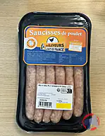 Rappel produit BQ 6 SAUCISSES DE POULET EMMENTAL POIDS FIXE 300G SOUS ATMOSPHERE Lionor