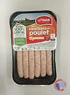Rappel produit BQ 6 SAUCISSES DE POULET A L'EMMENTAL POIDS FIXE DE 300G SOUS ATMOSPHERE Lionor (photo numéro 1)