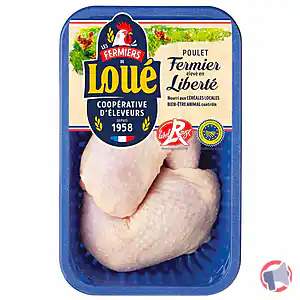 Rappel produit 2 Cuisses de poulet sous atmosphère protectrice Loué