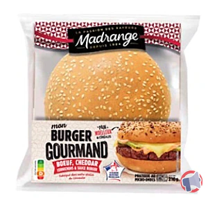 Rappel produit Mon Burger Gourmand Bœuf et Cheddar Madrange