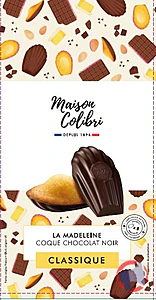 Rappel produit Madeleine coque chocolat noir Classique et madeleine noisette coque chocolat lait MAISON COLIBRI
