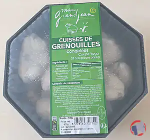 Rappel produit Cuisses de grenouilles congelées Maison Grandjean