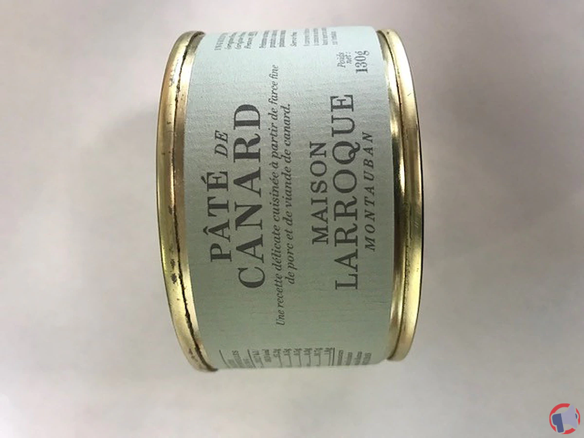Rappel de produit : Conserve de pâte de canard de la marque Maison Larroque Montauban