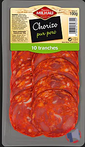 Rappel produit Pack Chorizo 10 tranches 100gr MAISON MILHAU
