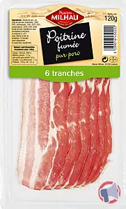 Rappel produit Pack Poitrine fumée 6 tranches 100g MAISON MILHAU