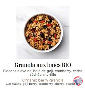 Rappel produit Granola aux baies bio Maison Naja