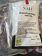 Rappel produit Granola noix et graines bio Maison Naja