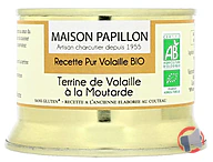 Rappel produit Terrine BIO de Volaille à la Moutarde MAISON PAPILLON