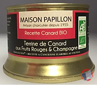Rappel produit Terrine de Canard BIO aux Fruits rouges Maison PAPILLON