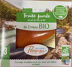 Rappel produit Saumon fumé bio 100g / Truite fumée bio 80g / Chutes de truite 150g / Truite fumée de mer française 100g Maison Peneau