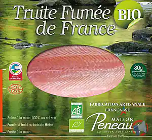 Rappel produit Truite fumée de France BIO 80g Maison Peneau