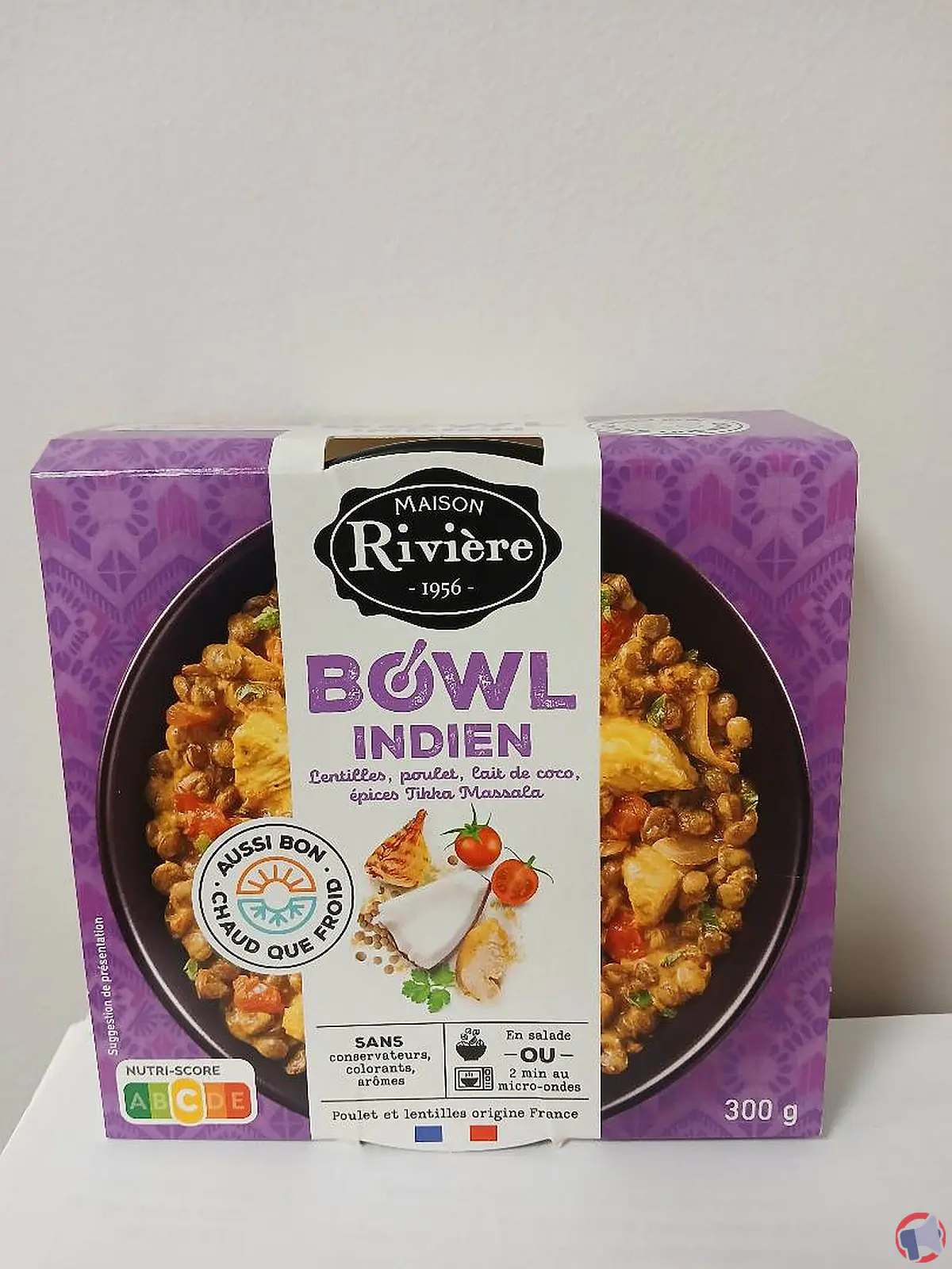 Rappel produit : attention à l'allergène non déclaré dans le Bowl Indien de Maison Rivière