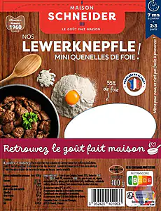 Rappel produit LEWERKNEPFLE - mini quenelles de foie MAISON SCHNEIDER