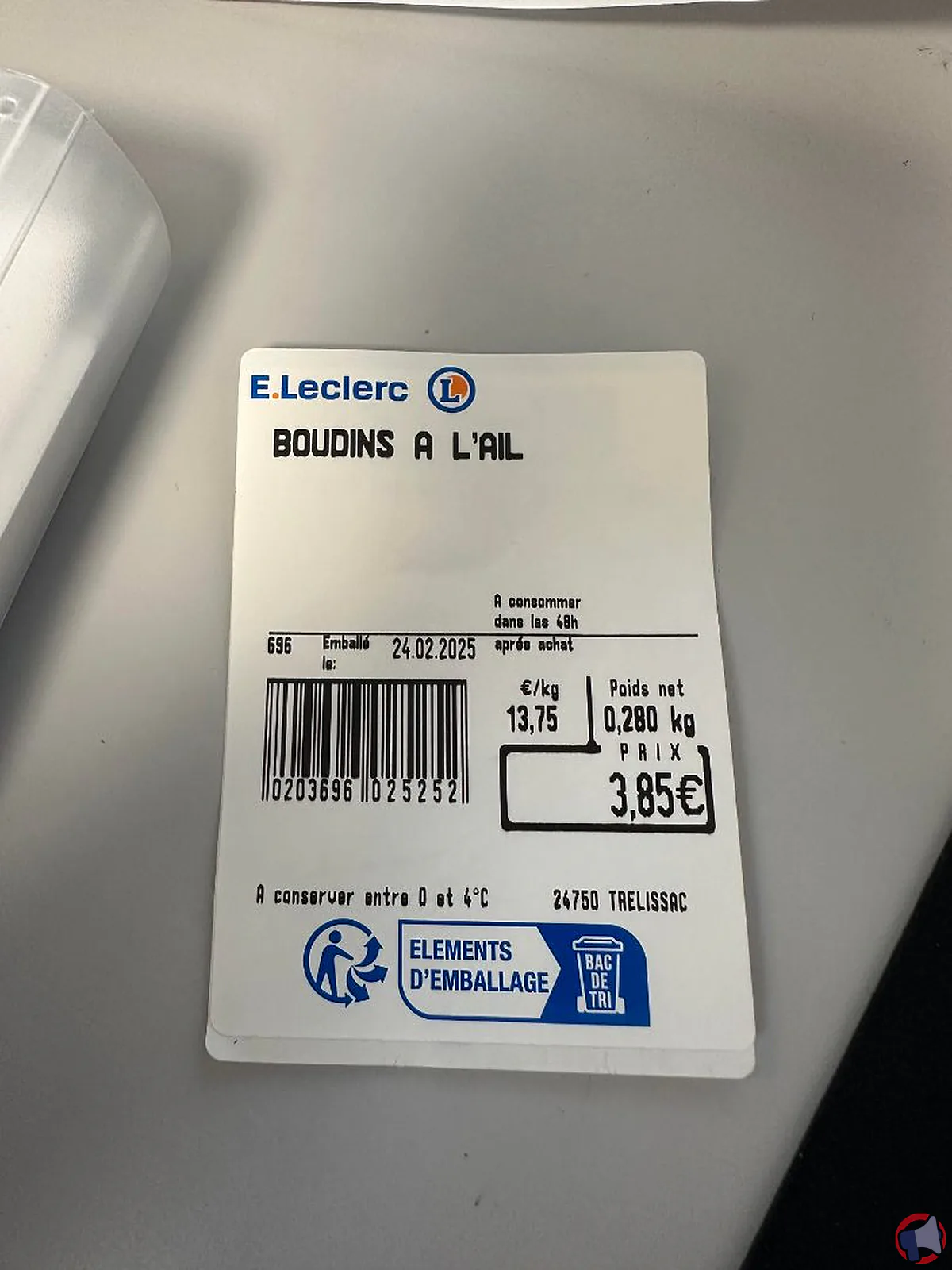 Rappel de produit : boudin à l'ail de Maison Vaux pour risque de listériose