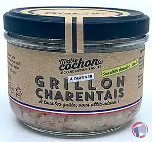 Rappel produit GRILLON CHARENTAIS en conserve de 180G MAITRE COCHON