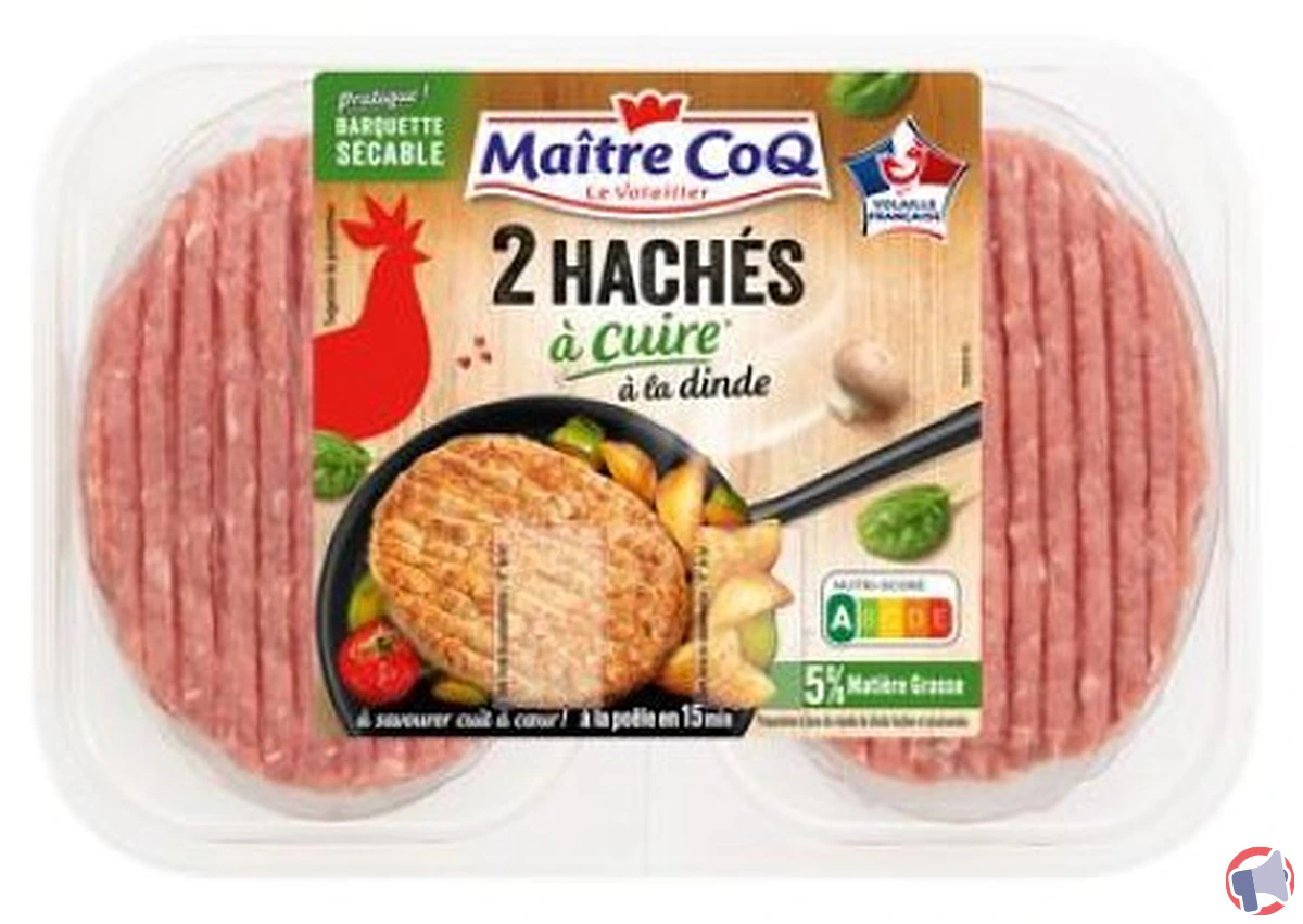 Rappel de produit : haché à cuire à la dinde de la marque Maître Coq