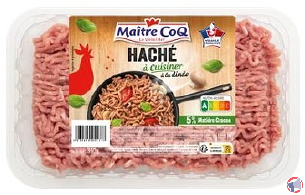 Rappel de produit : haché à cuisiner à la dinde de la marque Maître Coq
