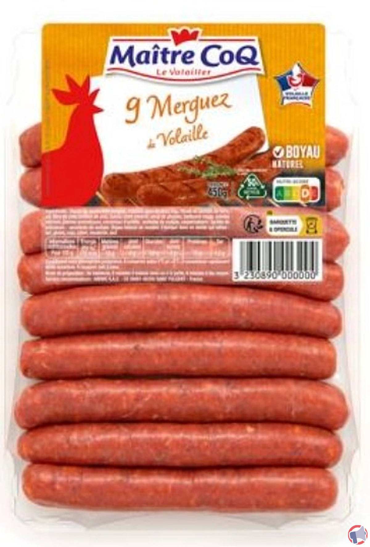 Rappel produit : maître coq merguez volaille, que faire si vous en avez acheté ?