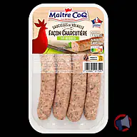 Rappel produit SAUCISSE DE VOLAILLE Façon Charcutière Nature / Herbes / Merguez MAITRE COQ (photo numéro 2)