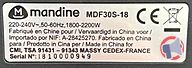 Rappel produit FRITEUSE MANDINE (photo numéro 2)