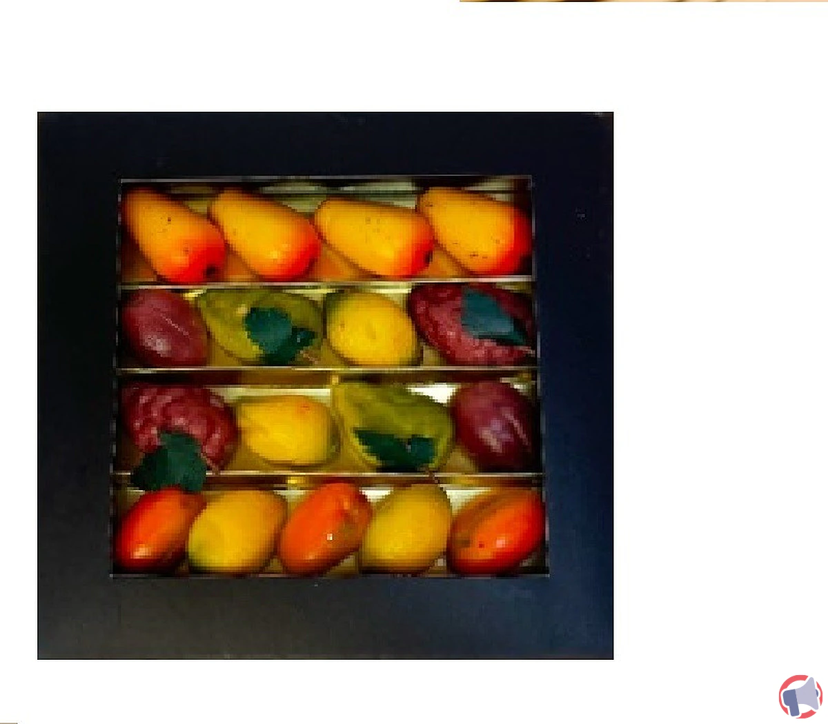 Rappel produit : corbeille petit format fruits en pâte d'amande de la marque Manola