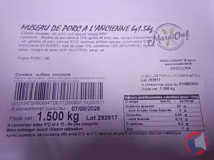 Rappel produit SALADE MUSEAU DE PORC A L'ANCIENNE LE MARAICHEF