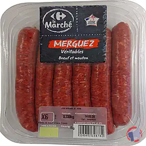 Rappel produit MERGUEZ VERITABLES BOEUF MOUTON x6 LE MARCHE CARREFOUR