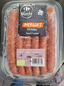 Rappel produit MERGUEZ VERITABLES BOEUF MOUTON x6 LE MARCHE CARREFOUR