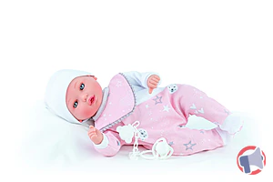 Rappel produit Poupon Petite Etoile 40 cm de la marque Marina & Pau - coloris rose ou bleu Marina & Pau
