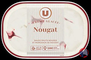 Rappel produit Bac crème glacée nougat fruits rouges U MARQUE U