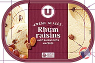 Rappel produit Bac crème glacée rhum/raisins U MARQUE U (photo numéro 1)