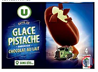 Rappel produit Bâtonnets envie de glace pistache U MARQUE U
