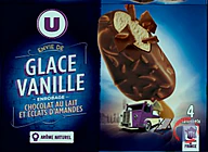 Rappel produit Bâtonnets envie vanille chocolat lait amandes U MARQUE U (photo numéro 1)