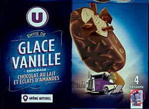 Rappel produit Bâtonnets envie vanille chocolat lait amandes U MARQUE U