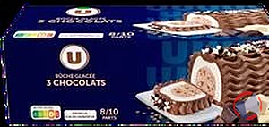 Rappel produit Bûche glacée 3 chocolats U MARQUE U