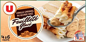 Rappel produit Feuilleté glacé vanille caramel U MARQUE U