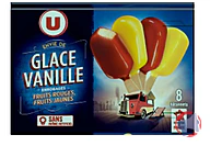 Rappel produit Mini bâtonnets vanille enrobages de fruits U MARQUE U (photo numéro 1)