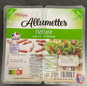 Rappel produit ALLUMETTES NATURES 2X100G LE MARSIGNY