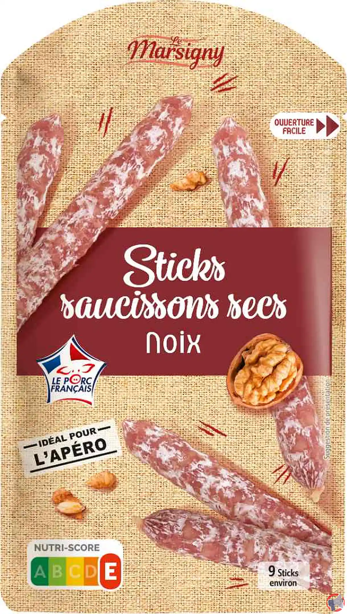 Rappel de produit : Stick saucisson sec aux noix 100g de la marque Le Marsigny®
