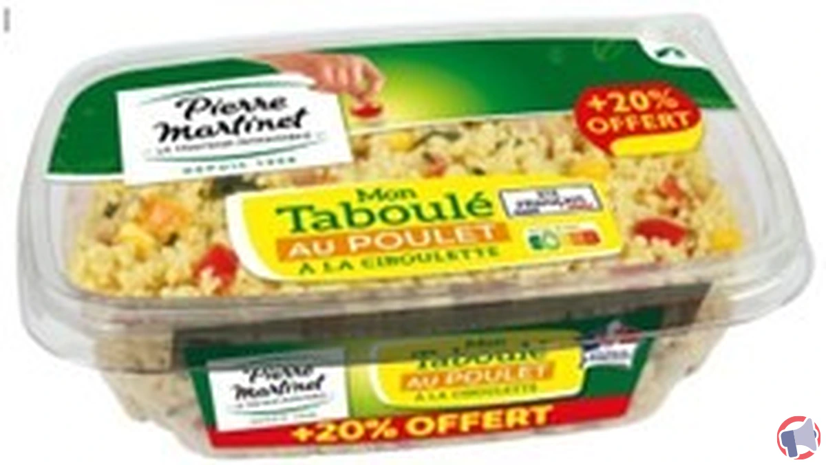 Rappel de martinet taboulé poulet 600 g : ce qu’il faut vérifier et quoi faire