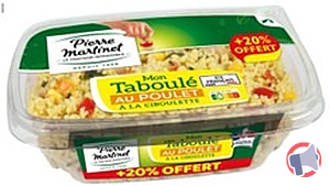 Rappel produit TABOULE AU POULET 600g MARTINET