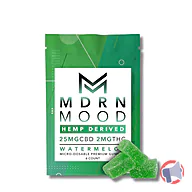 Rappel produit Hemp Derived 25mg CBD 2mg THC WATERMELON FULL SPECTRUM PREMIUM GUMMIES MDRN MOOD (photo numéro 2)