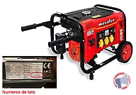 Rappel produit MECAFER Groupe electrogène MF3800 450138