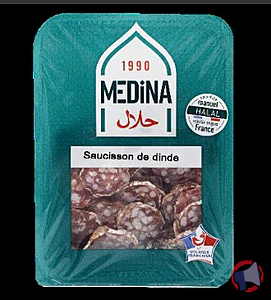 Rappel produit Rondelle de saucisson 150g sous atmosphère MEDINA HALAL