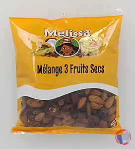 Rappel produit Mélange 3 Fruits secs MELISSA