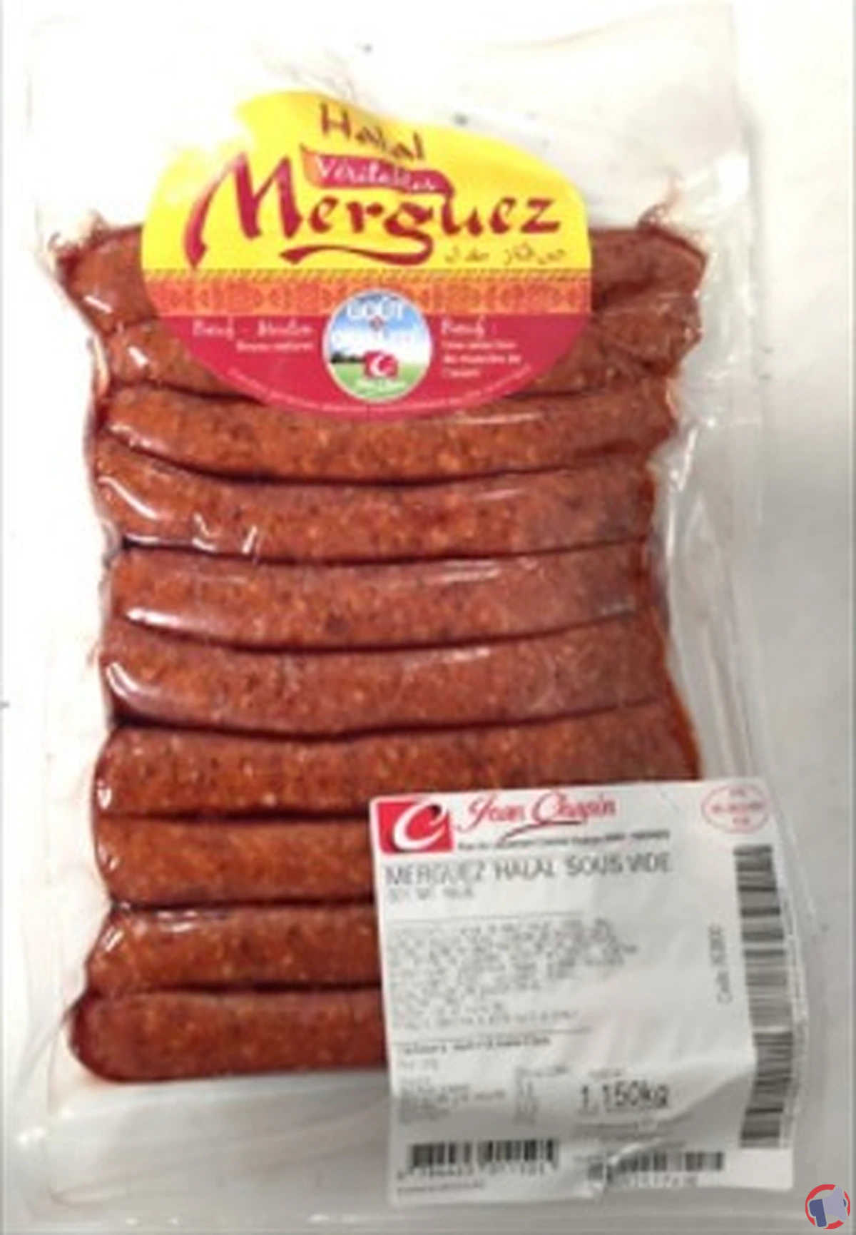 Rappel de Merguez Halal par Metro France en raison de la présence de Salmonelle