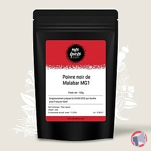 Rappel produit Poivre de Malabar MesEpices.com