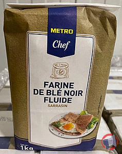 Rappel produit Farine de blé noir fluide 1kg METRO CHEF METRO CHEF