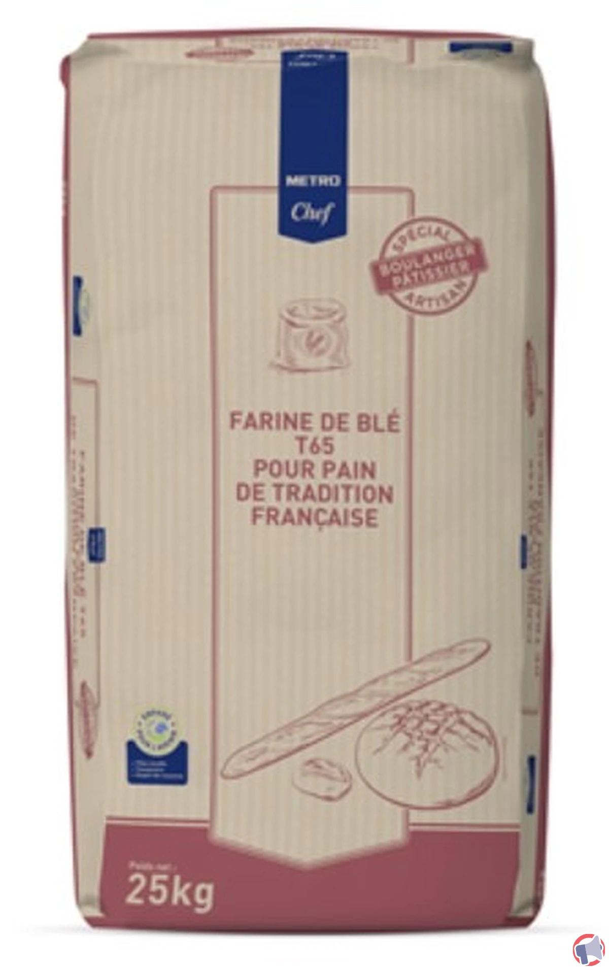 Rappel de Metro Chef Farine Blé T65 25kg : informations et précautions